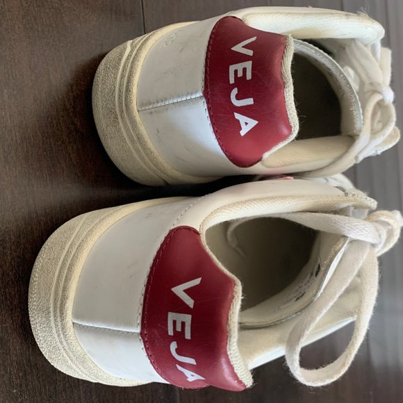 Pink and Red Veja Sneakers - Picture 4 of 4